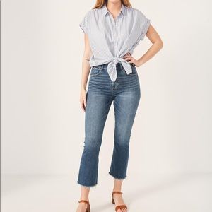 Abercrombie ankle flare denim